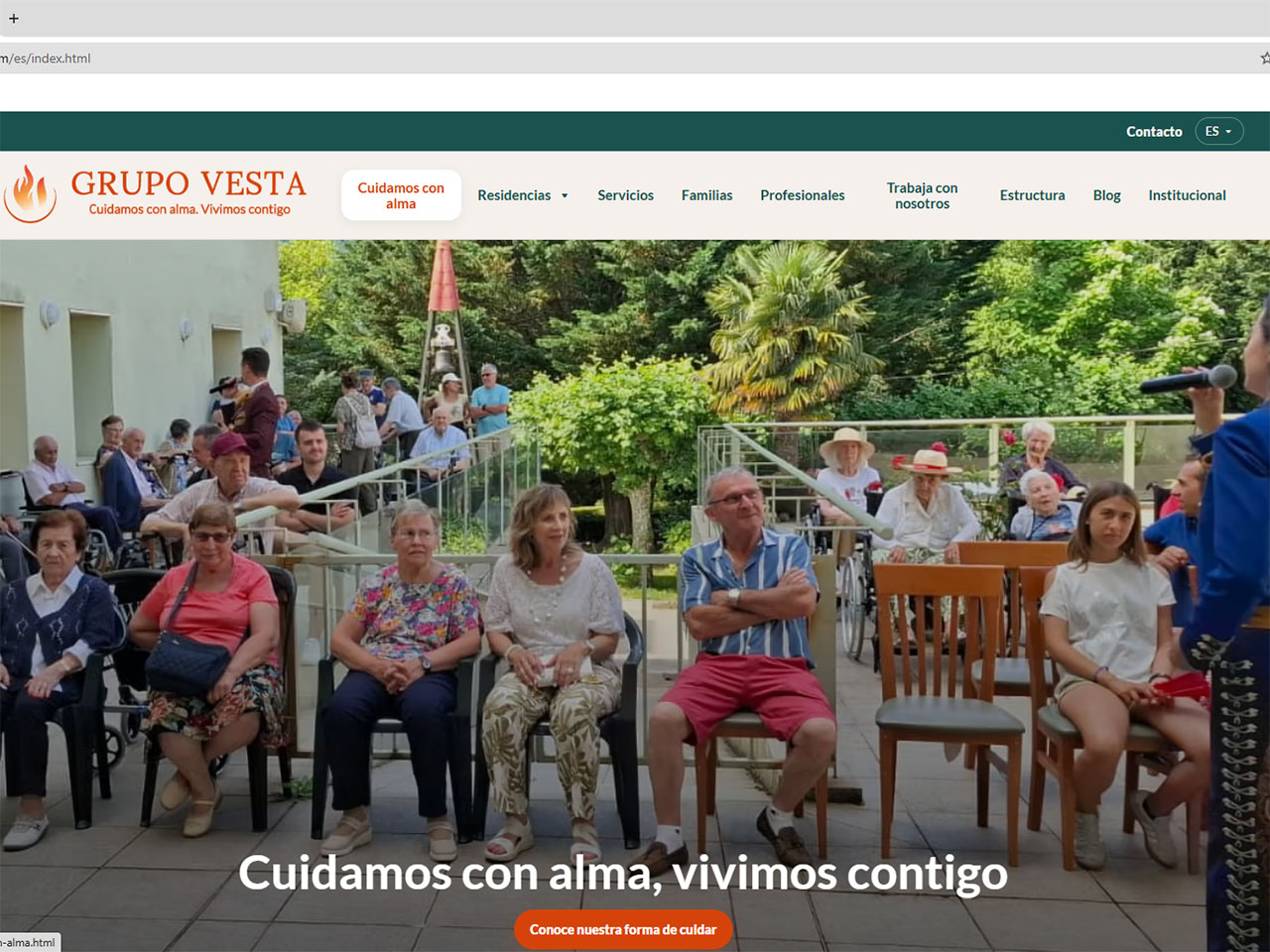 Mockup del resultado final del proyecto de Grupo Vesta en versiones escritorio y móvil